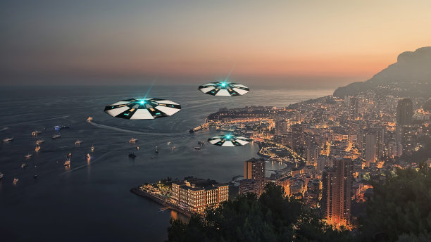 天空中的飞碟图片下载