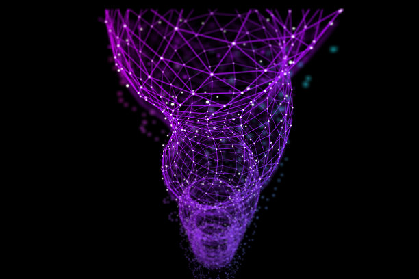 紫色网络螺旋技术背景图图片下载