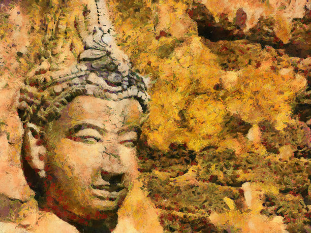 插图创造了一种印象派的绘画风格。图片下载