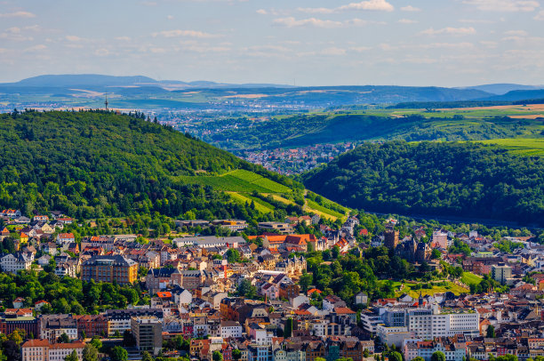 莱茵河畔的宾根，莱茵兰-普法尔茨，德国图片下载