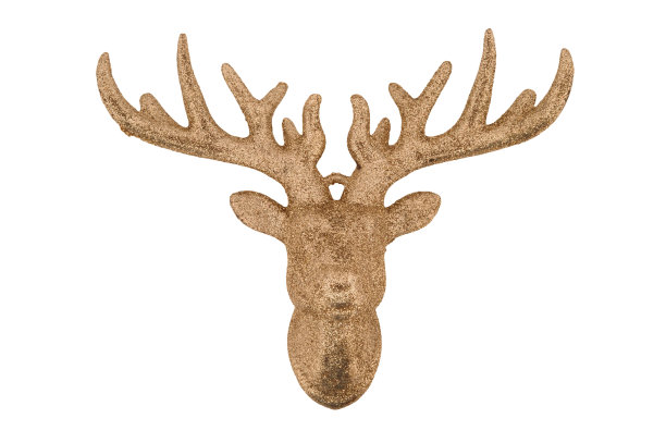 金光闪闪的驯鹿头图片下载