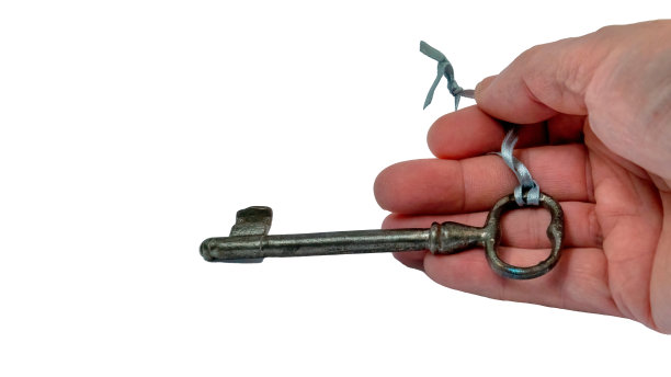 手持古董钥匙。产权的概念图片下载