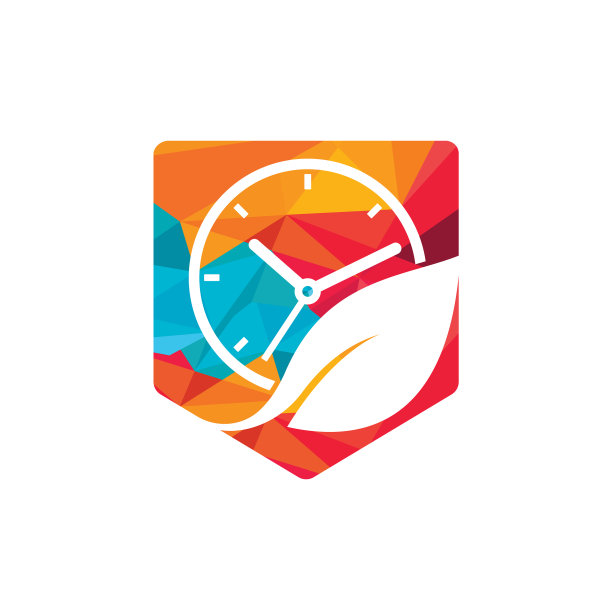 自然时光图标logo设计模板图片下载