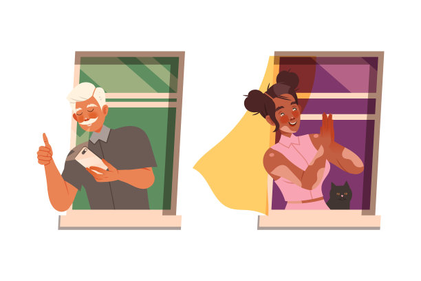 男人和女人在开着的窗户里搓着手图片下载