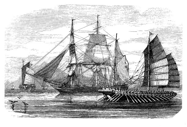 中国的帆船在过去和现在都是一种全板帆远洋航行的海船图片下载