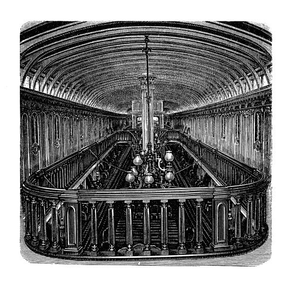 建筑细节:圣劳伦斯河上一艘客轮的客厅图片下载