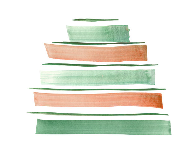 水彩树。夏季植物枝。美丽的植物插图。草图图片下载