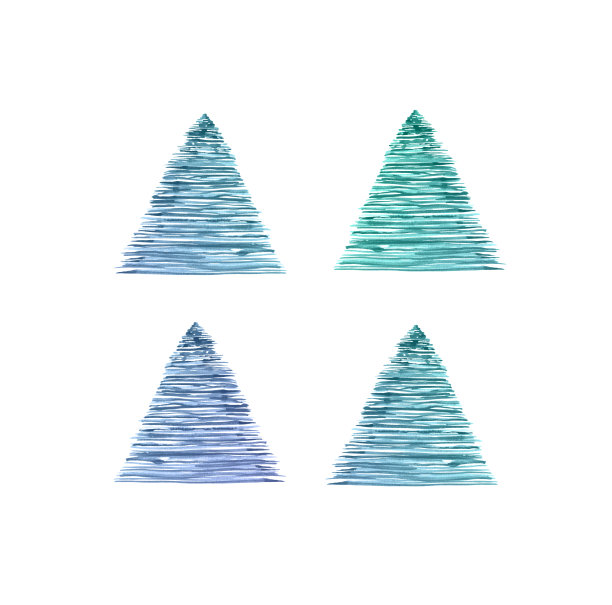 水彩树。夏季植物枝。美丽的植物插图。草图图片下载