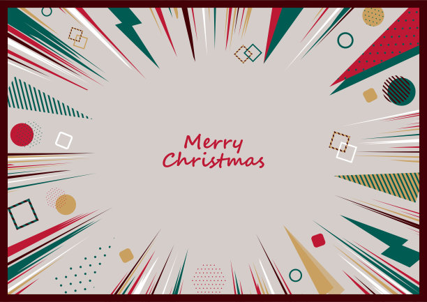 几何图案圣诞背景插画图片下载