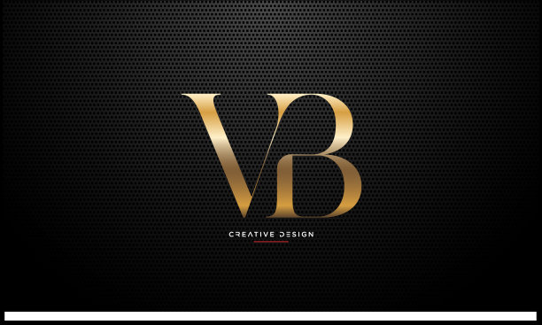 字母VB, BV抽象豪华标志图标图片下载