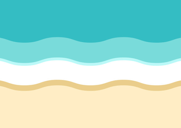 夏天的海浪和热带沙滩。海滩图层颜色背景。图片下载