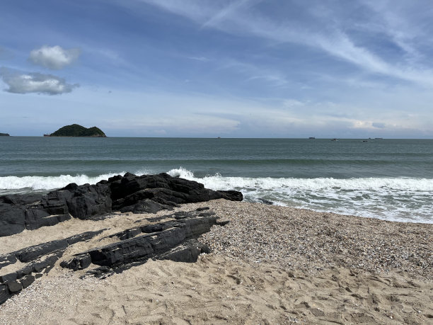 海滩的景色图片下载