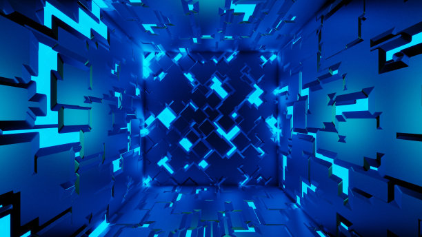 摘要科幻霓虹纹理3D渲染背景图片下载