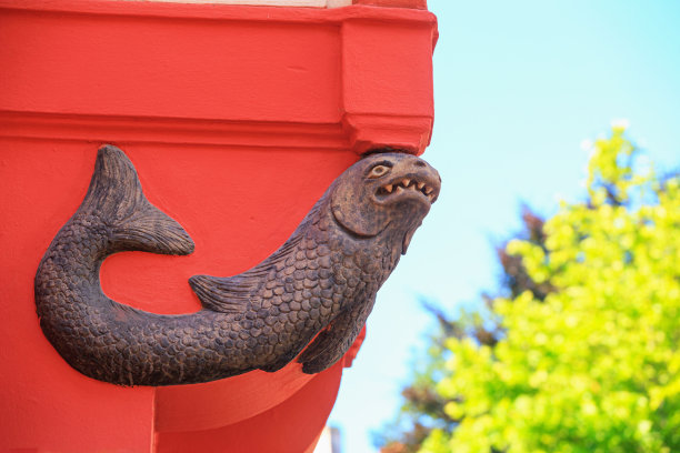 布拉格Hradcany历史区Novy set古建筑装饰元素的城市景观图片下载