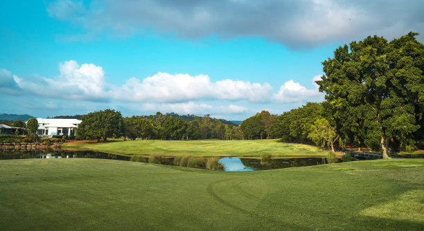 美丽的风景，在昆士兰，黄金海岸，澳大利亚的空地高尔夫球场。图片下载