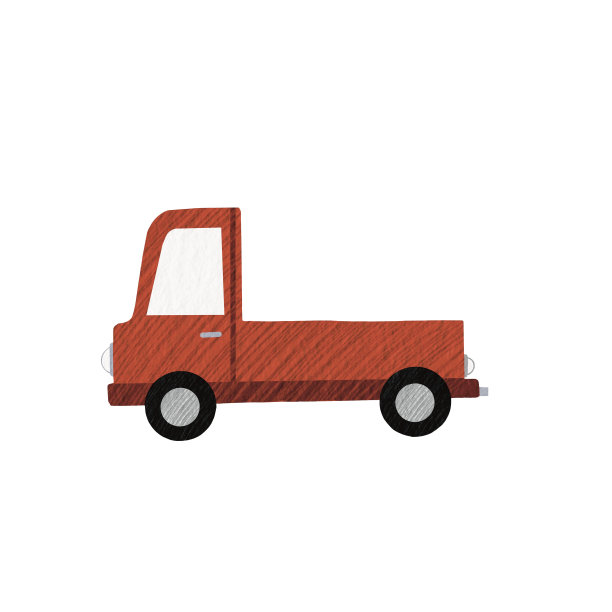 用于车辆和交通概念装饰的红色卡车汽车插图标志。图片下载