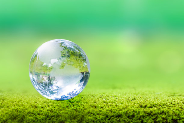 3D插图可再生能源概念地球日或环境保护保护生长在地面上的森林，帮助拯救地球。图片下载