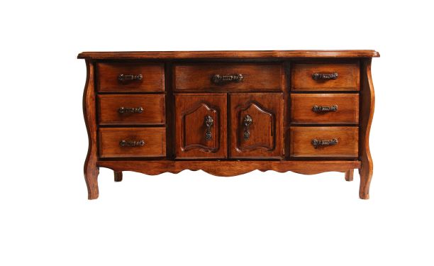 古董木制首饰盒孤立在白色背景图片下载