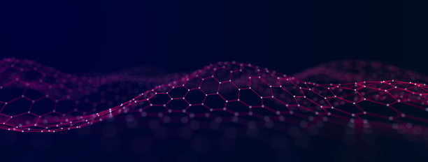 未来的背景点与动态波。出色的数据可视化。3 d渲染。图片下载