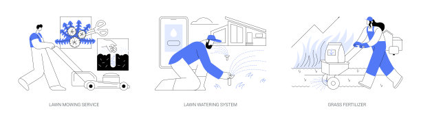 园艺服务抽象概念矢量插图。图片下载