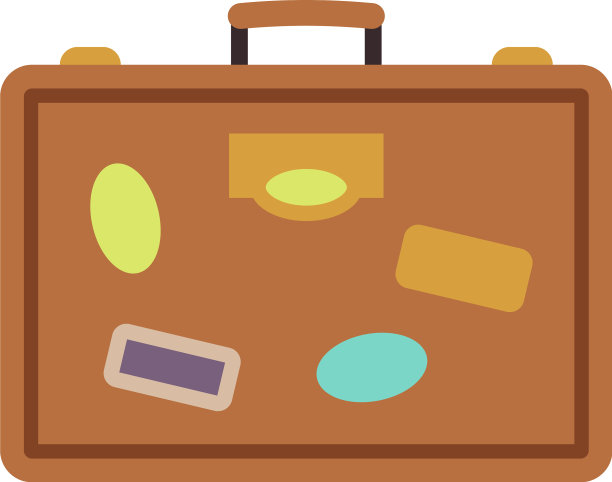 带有旅行标签的行李箱图片下载