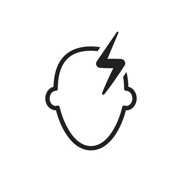 头痛图标矢量设计插图图片下载