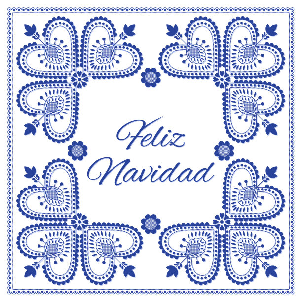 北欧民间艺术季卡矢量模板。圣诞快乐图片下载