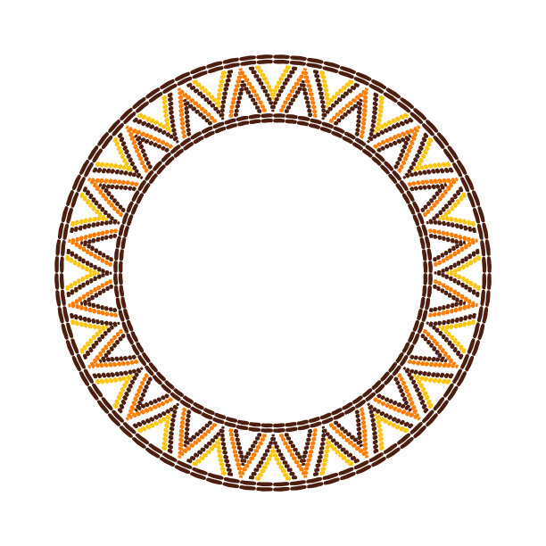 非洲部落框架。圆形民族图案。向日葵的几何纹理。图片下载