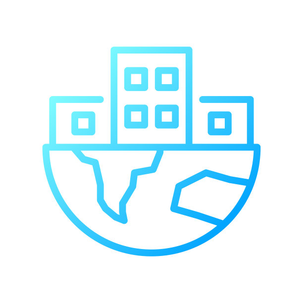 全球基础设施像素完美梯度线性矢量图标图片下载