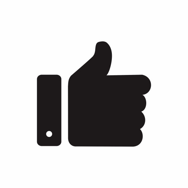 拇指向上扁平风格图标图片下载