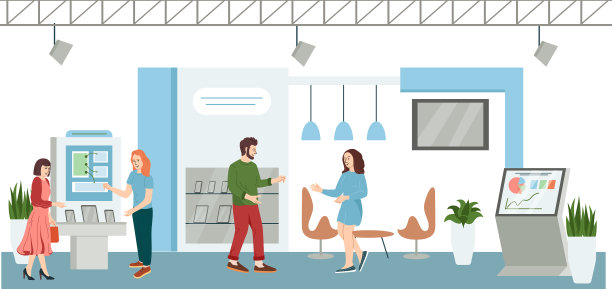 展台平面构图图片下载