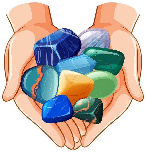 手上有一堆宝石图片下载