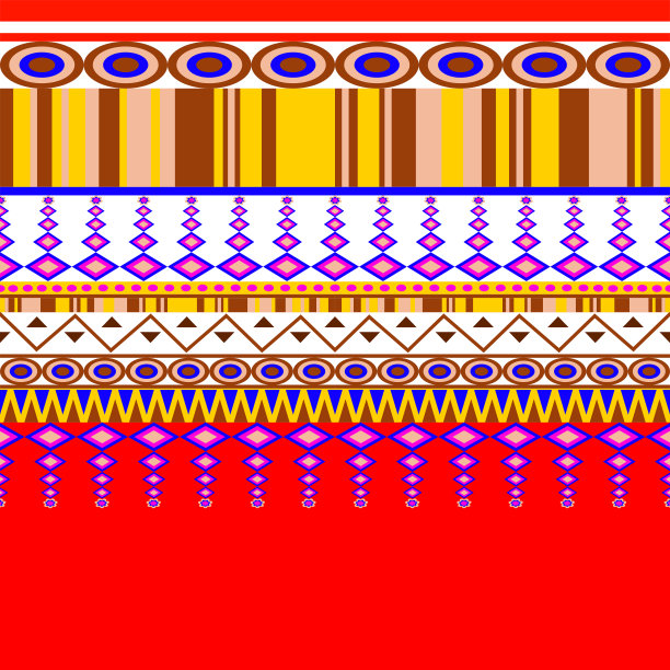 彩色几何图案抽象背景。插图图片下载