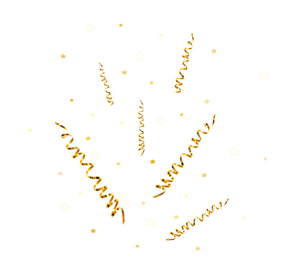 白色背景上的蛇形丝带和星星图片下载