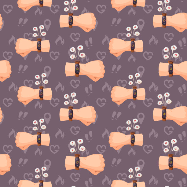 无缝模式与健身手表。图片下载