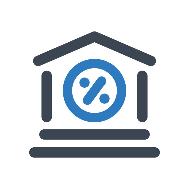 银行贷款图标-矢量插图。银行，利息，贷款，银行，利率，信贷，百分比，货币，线，大纲，图标。图片下载