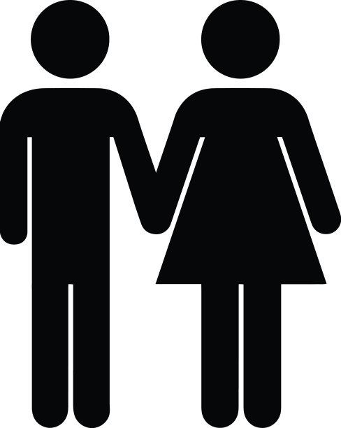 情侣牵手卫生间标志性别卫生间图片下载