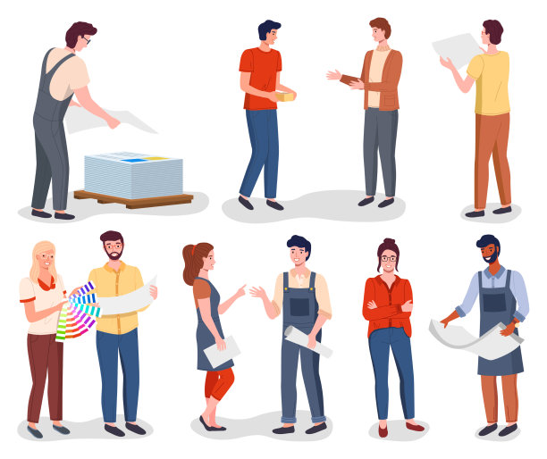 专业的男女设计师或印刷图片下载