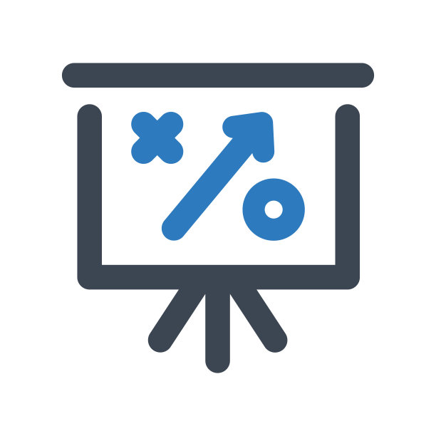 战略图标-矢量插图。演示，计划，计划，战略，战术，训练，黑板，线，大纲，图标。图片下载