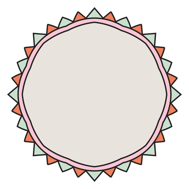 可爱的曼荼罗框架。白色背景上孤立的装饰性圆形涂鸦花。图片下载