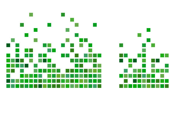 像素马赛克。像素衰减插图。下降的像素。抽象的背景。图片下载