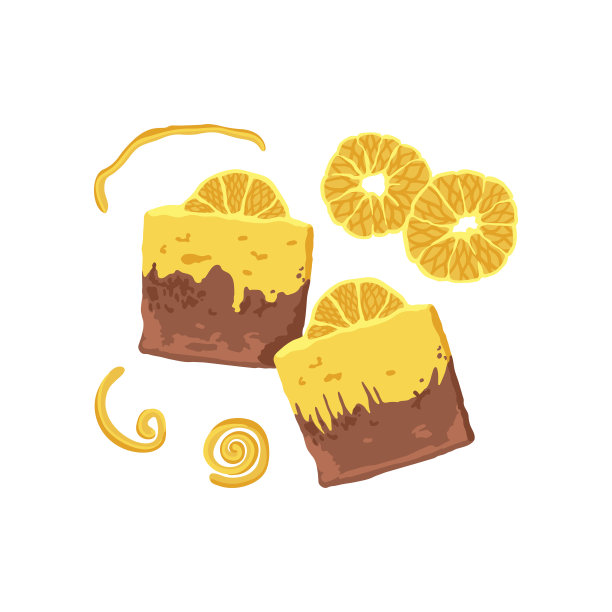 手工制作的浴用橙色肥皂矢量插图图片下载