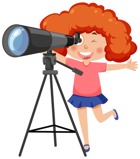 用望远镜看的女孩图片下载