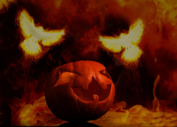 万圣节背景上的南瓜。假期。图片下载