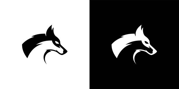 狼头抽象矢量图标设计模板。图片下载