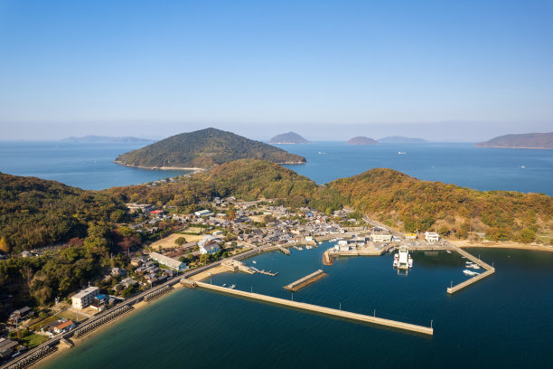 香川县三代市的浪岛美景图片下载