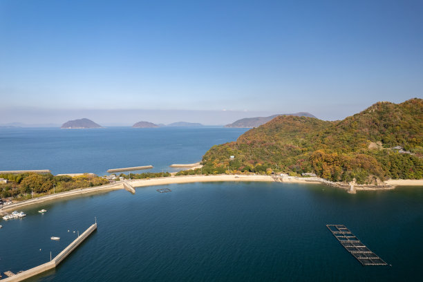 香川县三代市的浪岛美景图片下载