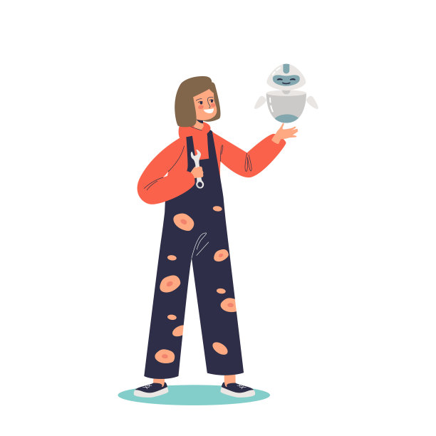 小女孩创造机器人，小孩制造图片下载