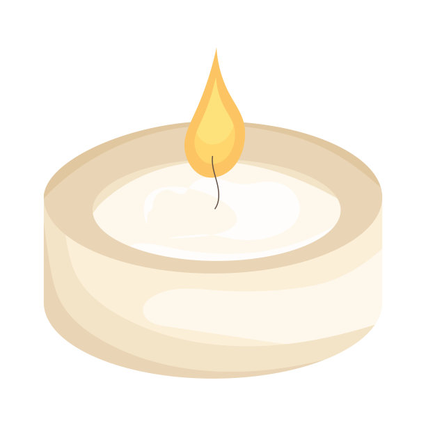 孤立的彩色水疗蜡烛图标矢量图片下载