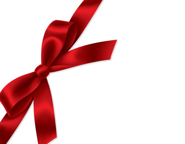 白底红丝带，作为礼物图片下载